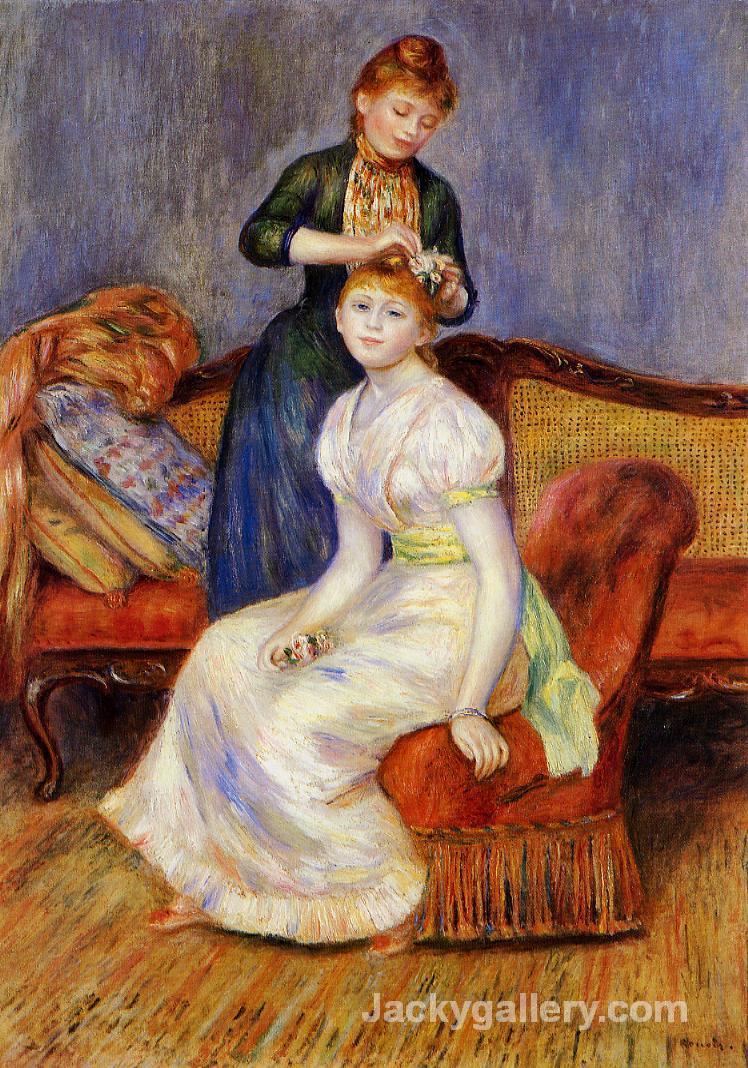 The Coiffure by Pierre Auguste Renoir paintings reproduction